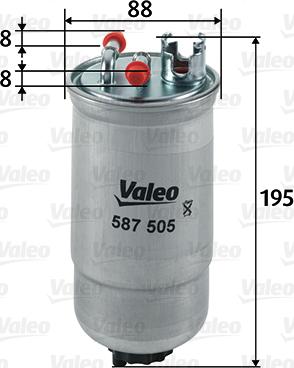 Valeo 587505 - Filtro carburante www.autoricambit.com