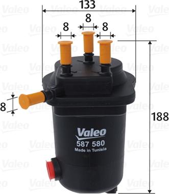 Valeo 587580 - Filtro carburante www.autoricambit.com