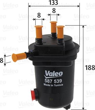 Valeo 587539 - Filtro carburante www.autoricambit.com