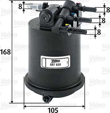 Valeo 587530 - Filtro carburante www.autoricambit.com