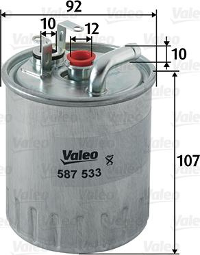 Valeo 587533 - Filtro carburante www.autoricambit.com