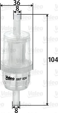 Valeo 587524 - Filtro carburante www.autoricambit.com