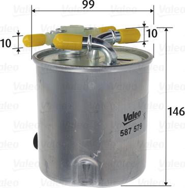 Valeo 587579 - Filtro carburante www.autoricambit.com