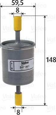 Valeo 587061 - Filtro carburante www.autoricambit.com