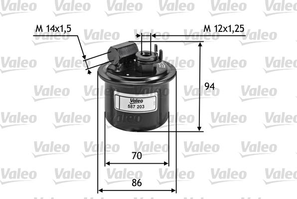 Valeo 587203 - Filtro carburante www.autoricambit.com