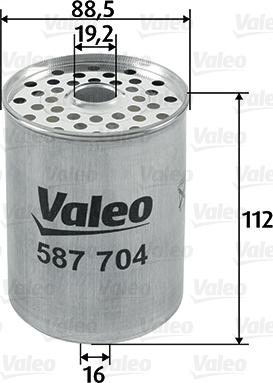 Valeo 587704 - Filtro carburante www.autoricambit.com