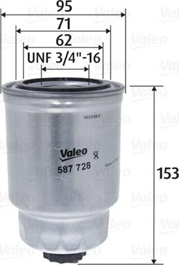 Valeo 587728 - Filtro carburante www.autoricambit.com