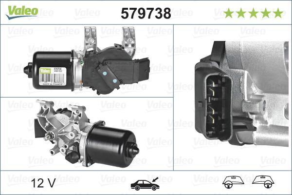 Valeo 579738 - Motore tergicristallo www.autoricambit.com