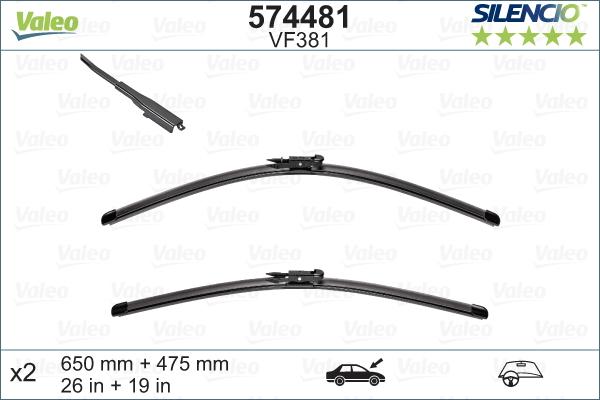 Valeo 574481 - Spazzola tergi www.autoricambit.com