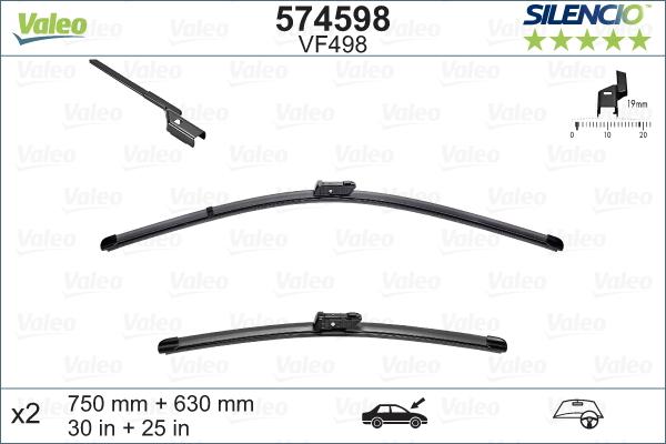 Valeo 574598 - Spazzola tergi www.autoricambit.com