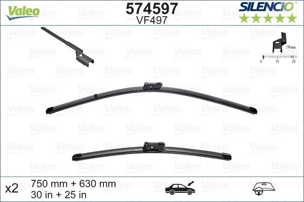 Valeo 574597 - Spazzola tergi www.autoricambit.com