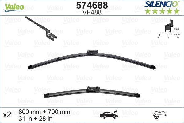 Valeo 574688 - Spazzola tergi www.autoricambit.com