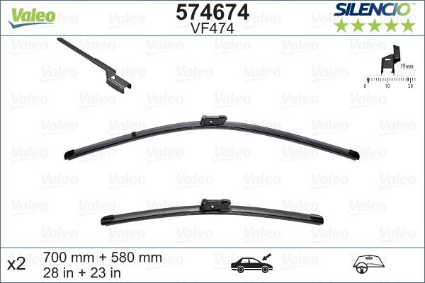 Valeo 574674 - Spazzola tergi www.autoricambit.com