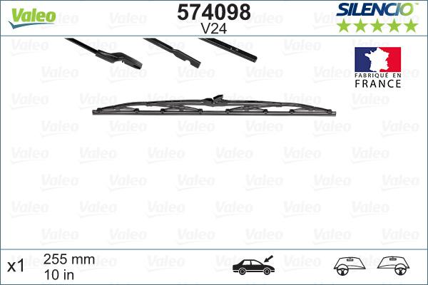 Valeo 574098 - Spazzola tergi www.autoricambit.com