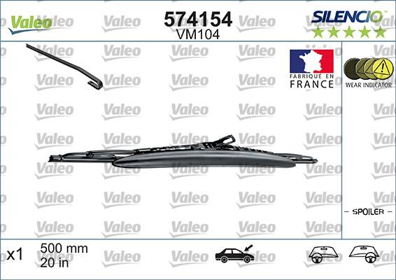 Valeo 574154 - Spazzola tergi www.autoricambit.com