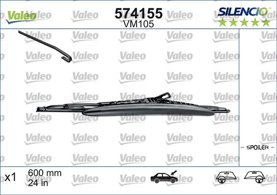 Valeo 574155 - Spazzola tergi www.autoricambit.com