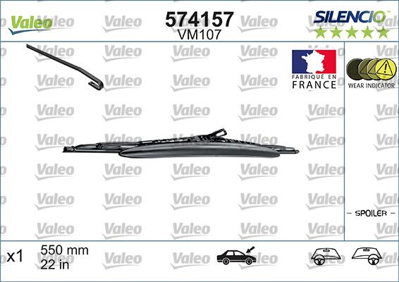 Valeo 574157 - Spazzola tergi www.autoricambit.com