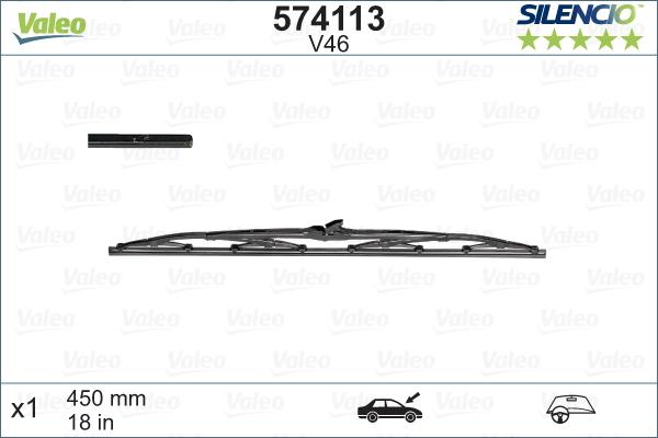 Valeo 574113 - Spazzola tergi www.autoricambit.com