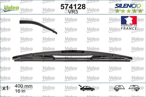 VALEO 574128 - Spazzola tergi www.autoricambit.com