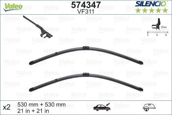 Valeo 574347 - Spazzola tergi www.autoricambit.com