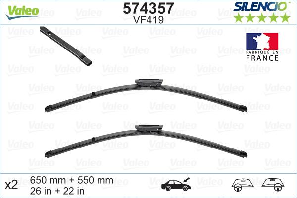 Valeo 574357 - Spazzola tergi www.autoricambit.com