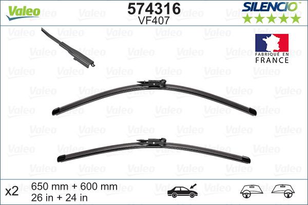 Valeo 574316 - Spazzola tergi www.autoricambit.com