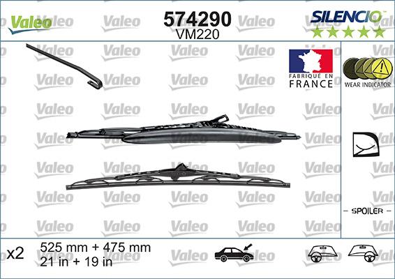 Valeo 574290 - Spazzola tergi www.autoricambit.com