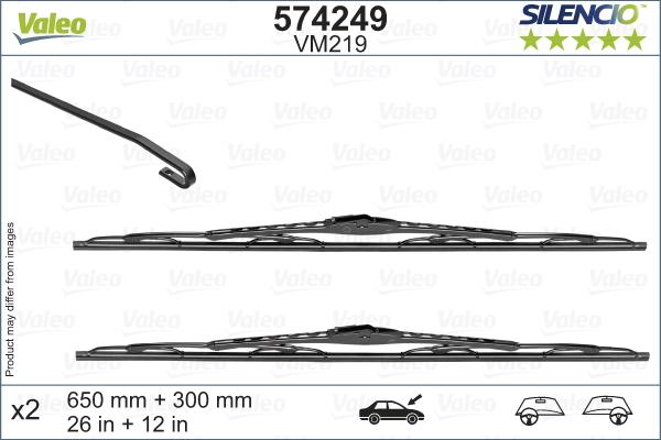 Valeo 574249 - Spazzola tergi www.autoricambit.com