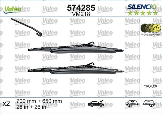 Valeo 574285 - Spazzola tergi www.autoricambit.com