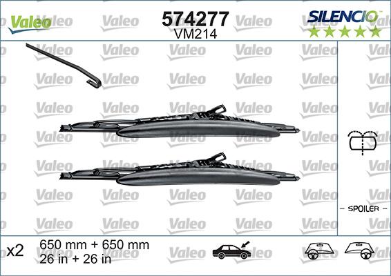 Valeo 574277 - Spazzola tergi www.autoricambit.com