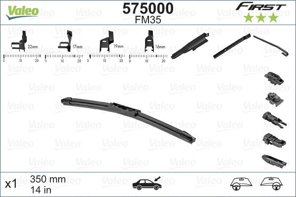 Valeo 575000 - Spazzola tergi www.autoricambit.com