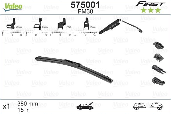 Valeo 575001 - Spazzola tergi www.autoricambit.com