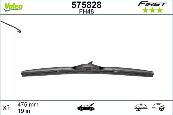 Valeo 575828 - Spazzola tergi www.autoricambit.com