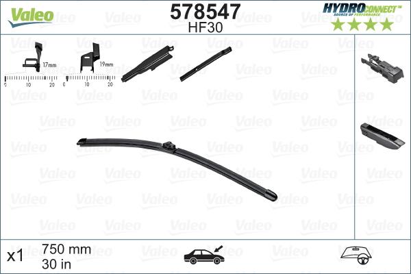 Valeo 578547 - Spazzola tergi www.autoricambit.com