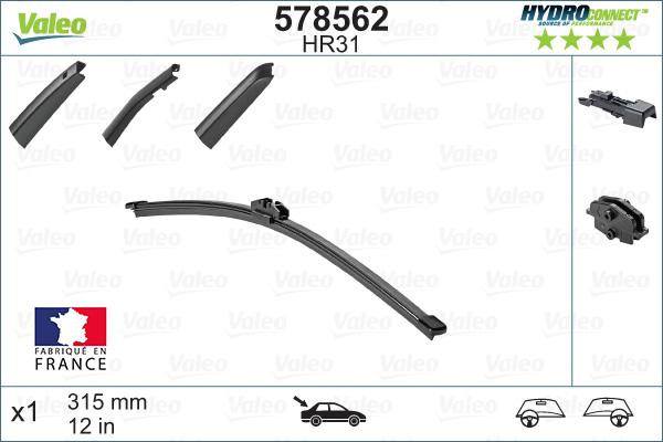 Valeo 578562 - Spazzola tergi www.autoricambit.com