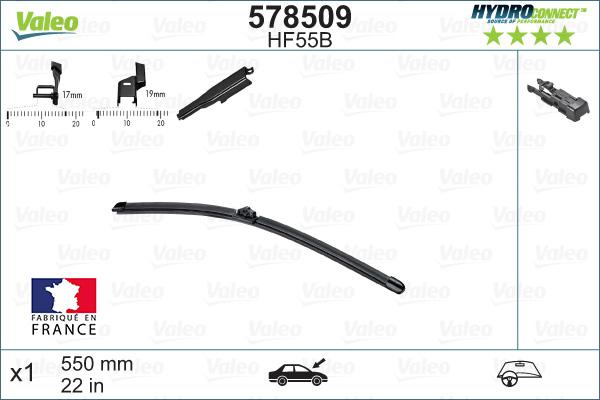 Valeo 578509 - Spazzola tergi www.autoricambit.com