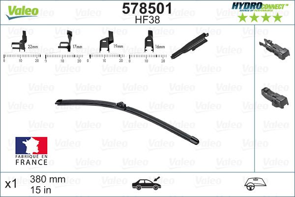 Valeo 578501 - Spazzola tergi www.autoricambit.com