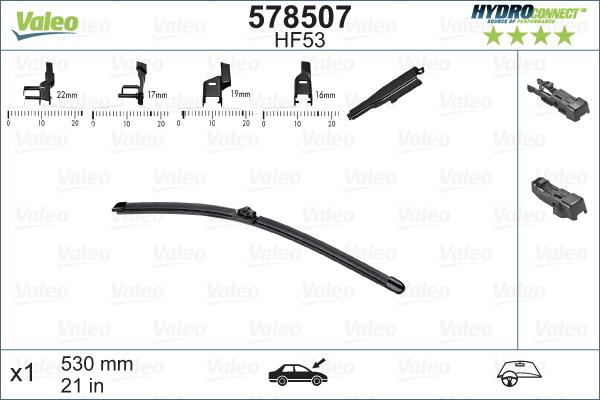 Valeo 578507 - Spazzola tergi www.autoricambit.com