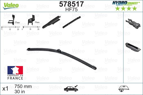 Valeo 578517 - Spazzola tergi www.autoricambit.com