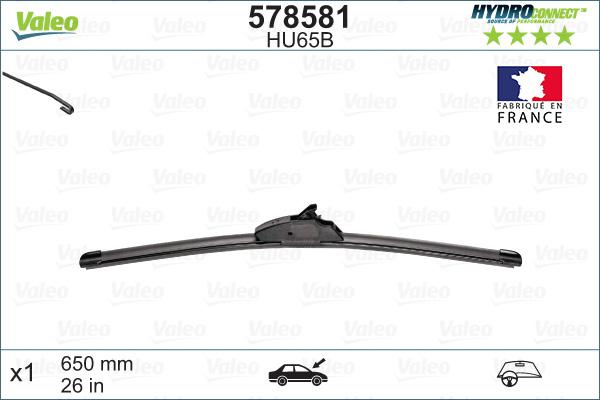 Valeo 578581 - Spazzola tergi www.autoricambit.com