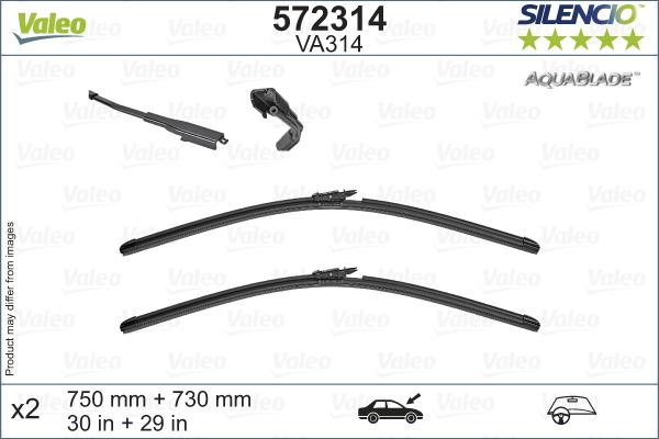 Valeo 572314 - Spazzola tergi www.autoricambit.com