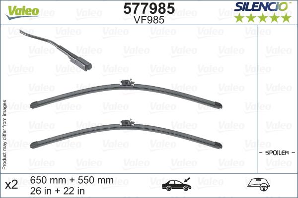 Valeo 577985 - Spazzola tergi www.autoricambit.com