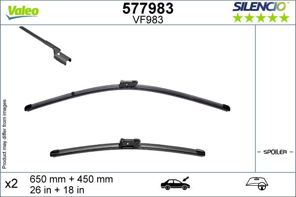 Valeo 577983 - Spazzola tergi www.autoricambit.com