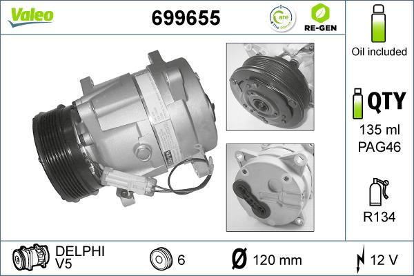 Valeo 699655 - Compressore, Climatizzatore www.autoricambit.com