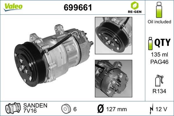 Valeo 699661 - Compressore, Climatizzatore www.autoricambit.com