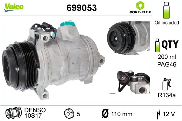 Valeo 699053 - Compressore, Climatizzatore www.autoricambit.com