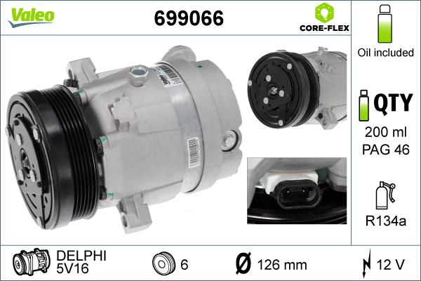 Valeo 699066 - Compressore, Climatizzatore www.autoricambit.com