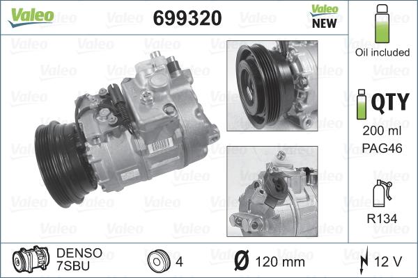 Valeo 699320 - Compressore, Climatizzatore www.autoricambit.com