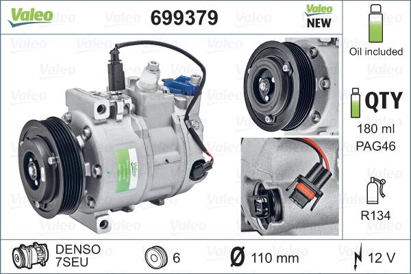 Valeo 699379 - Compressore, Climatizzatore www.autoricambit.com