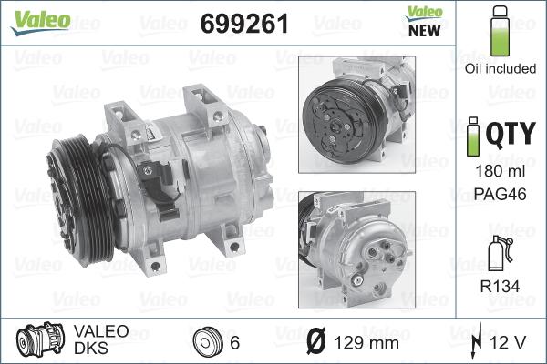 Valeo 699261 - Compressore, Climatizzatore www.autoricambit.com